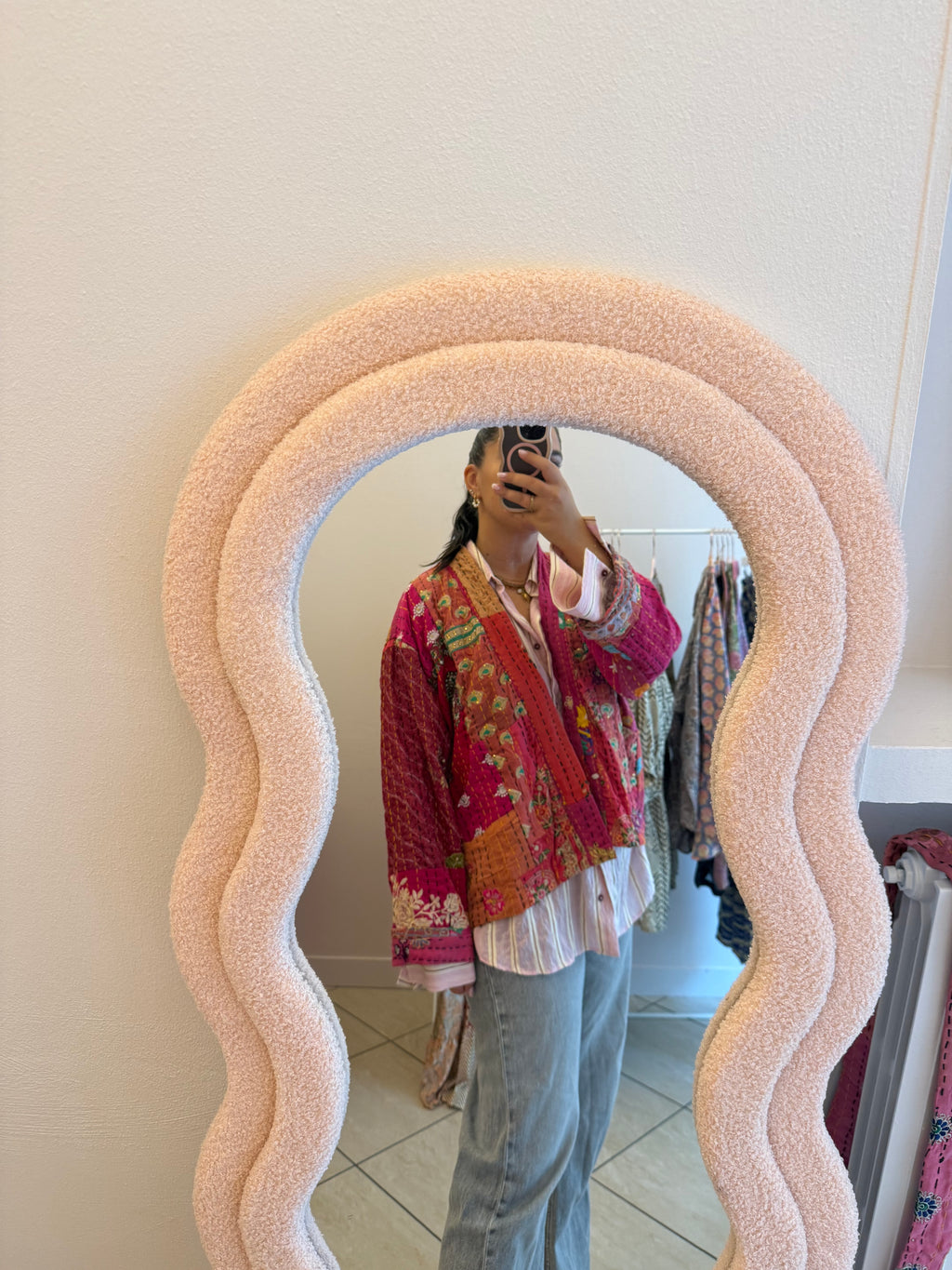Bohemia Iris patchwork kimono
