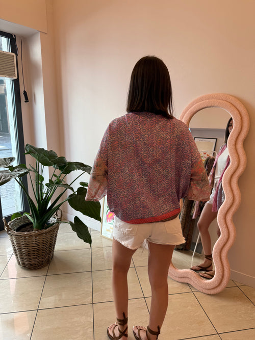 Bohemia kimono corto seta