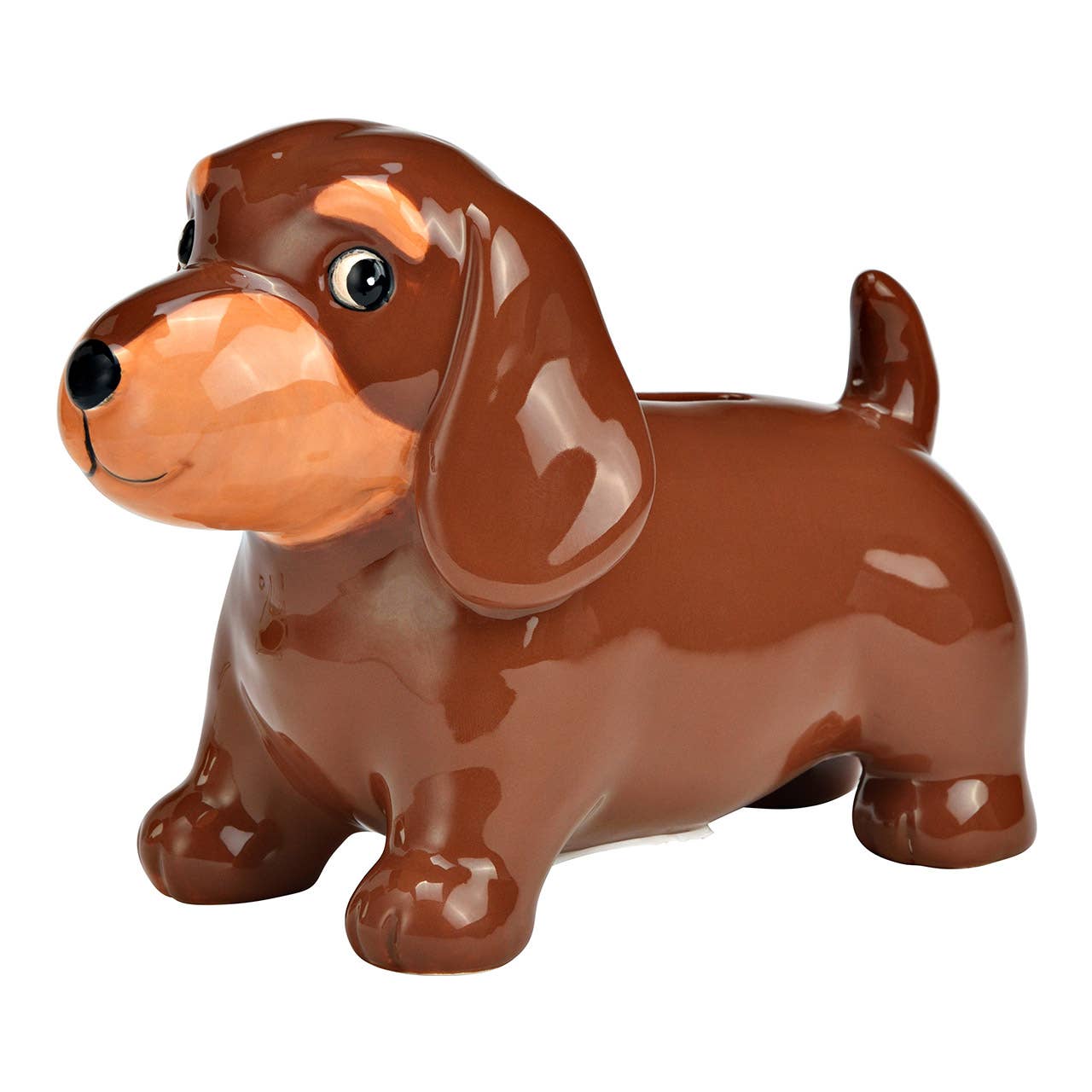 Salvadanaio bassotto in ceramica