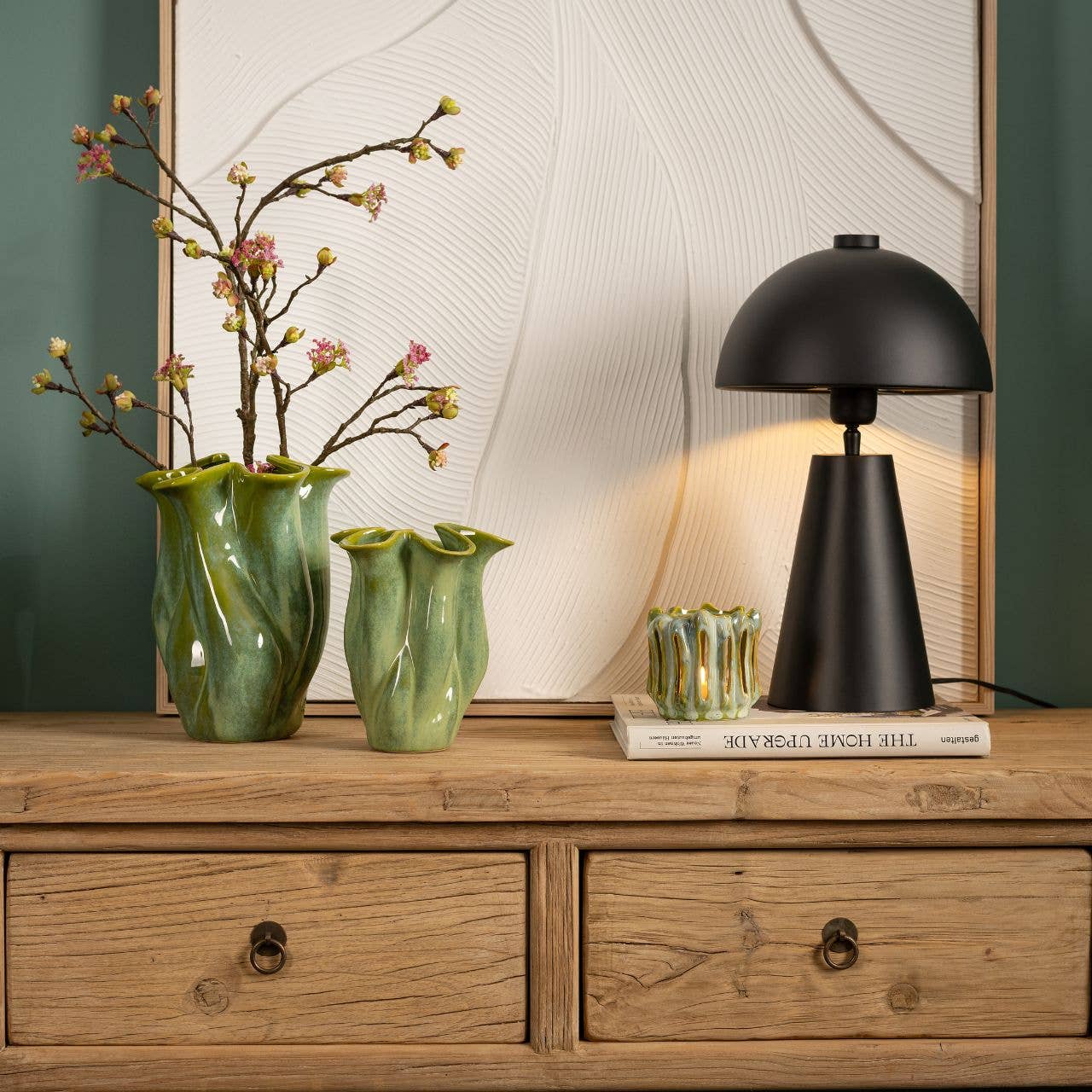 Vaso verde ceramica