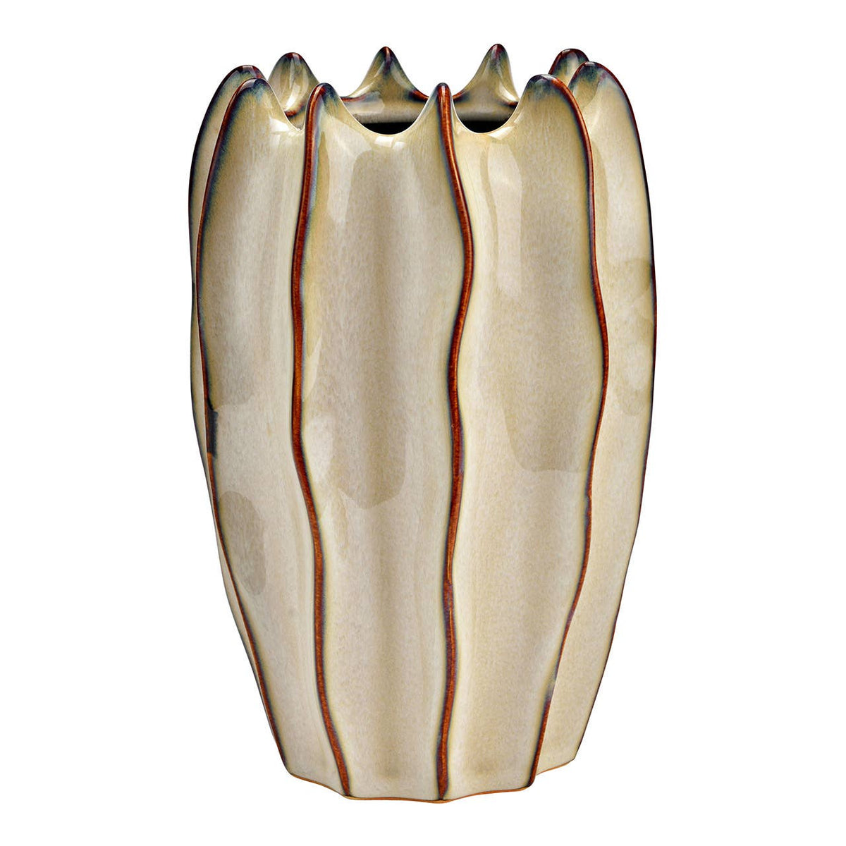 Vaso ventaglio large beige