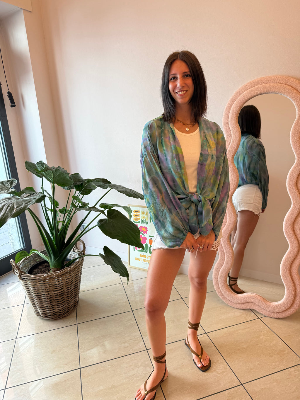 Bohemia kimono corto tie dye 3