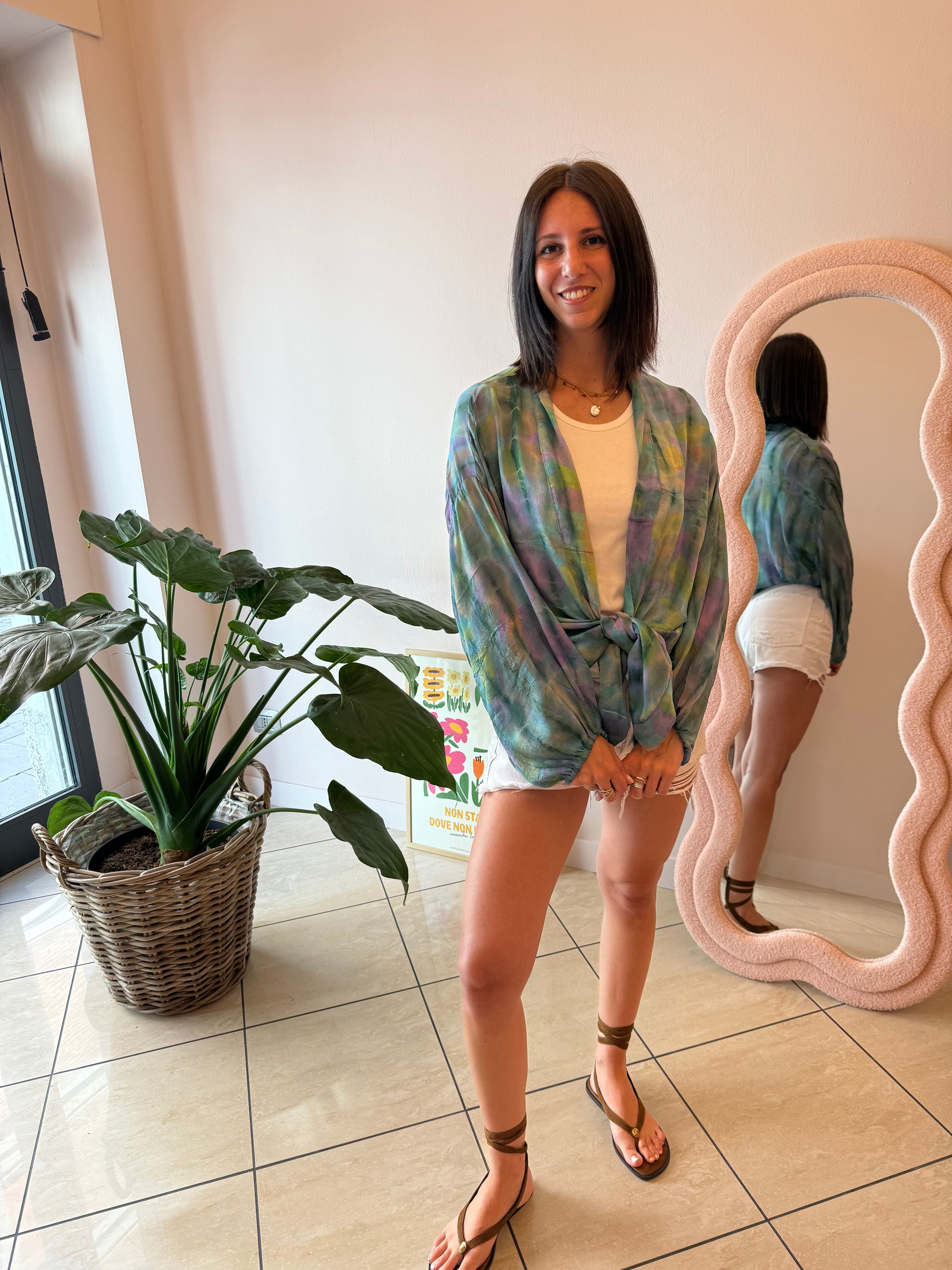 Bohemia kimono corto tie dye 3