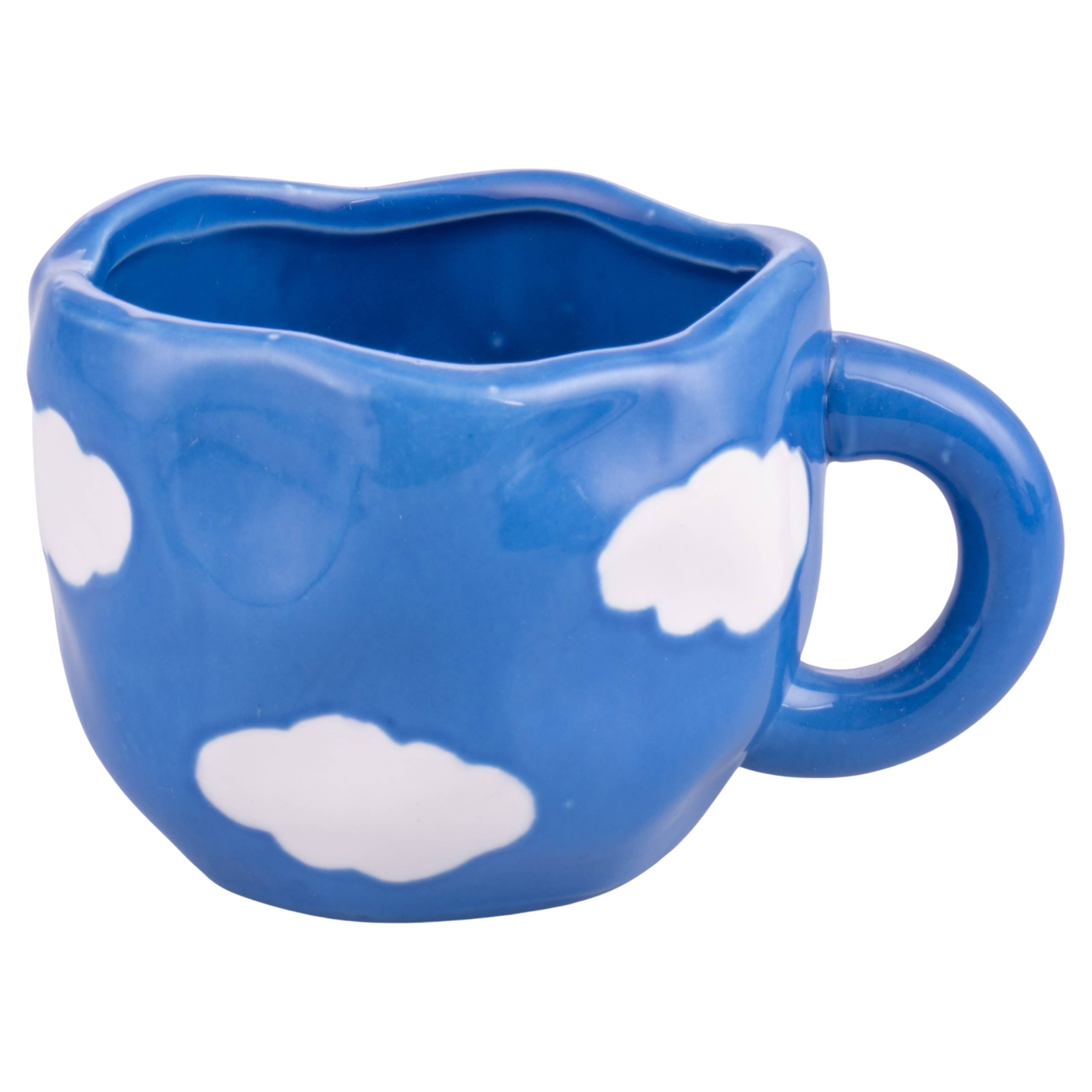 Set tazza+piattino+coffee creamer nuvole