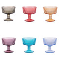 Set 6 coppe gelato 250 ml in vetro colorato, Imperial Color