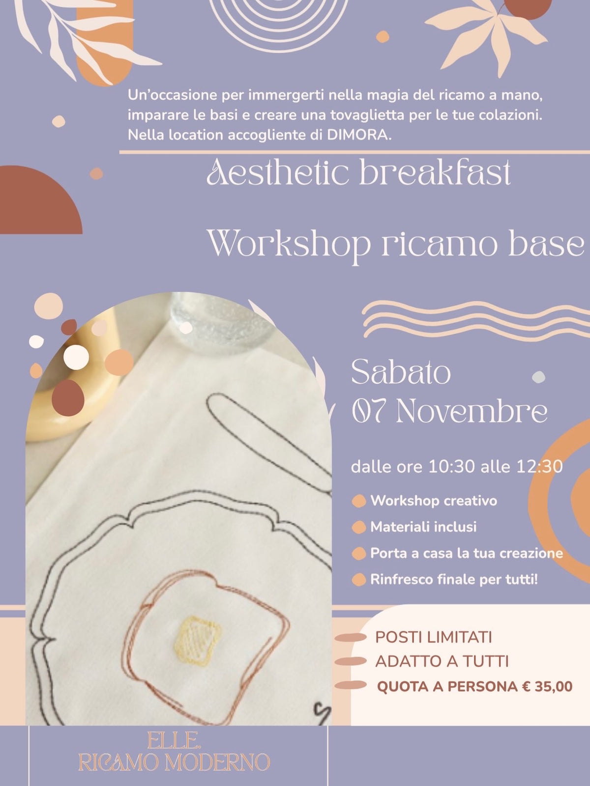7.11 Aesthetic Breakfast_corso ricamo base con Elle Ricamo Moderno