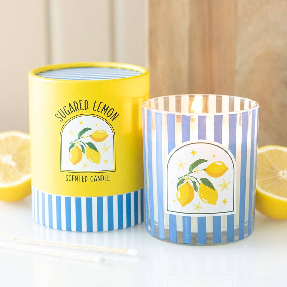 Candela profumata al limone zuccherato