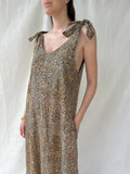 Bohemia Berry abito lungo seta leopard
