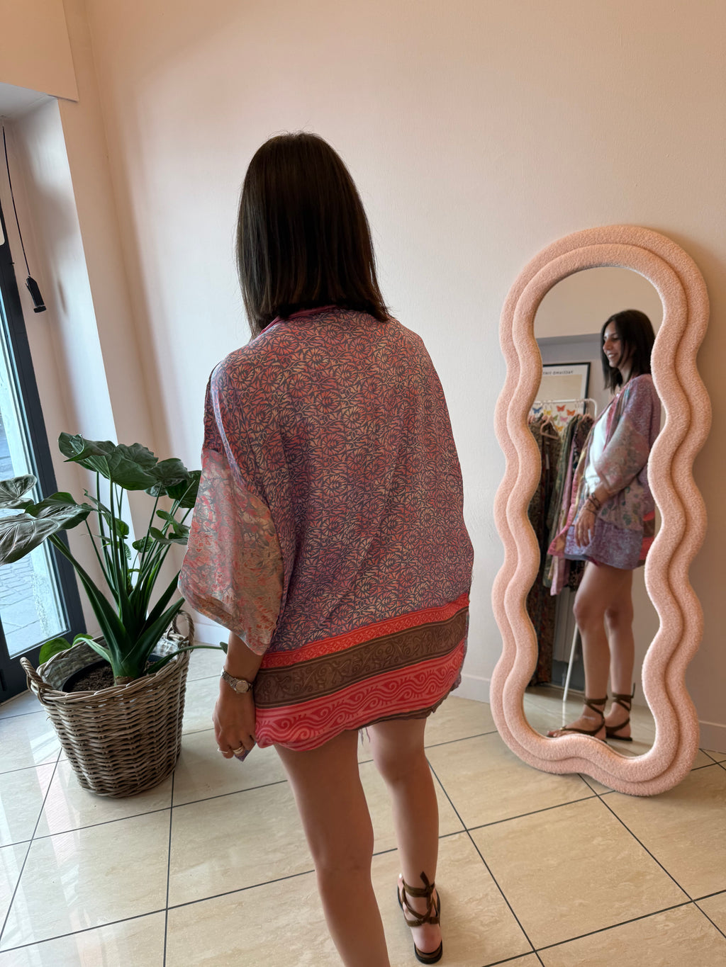 Bohemia kimono corto seta