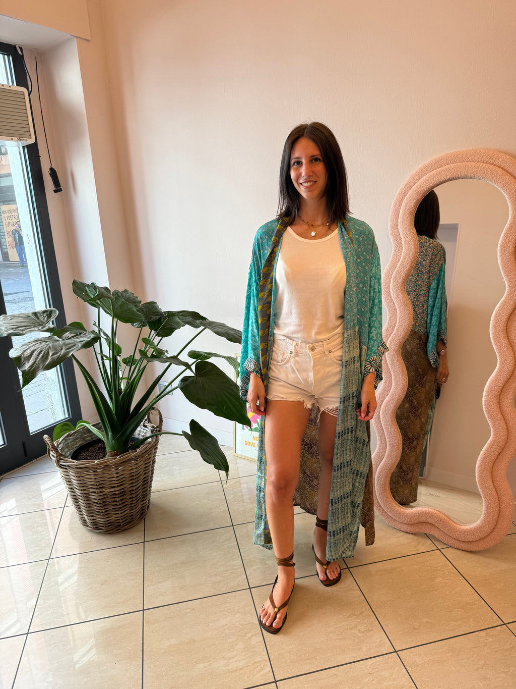 Bohemia maxi kimono seta