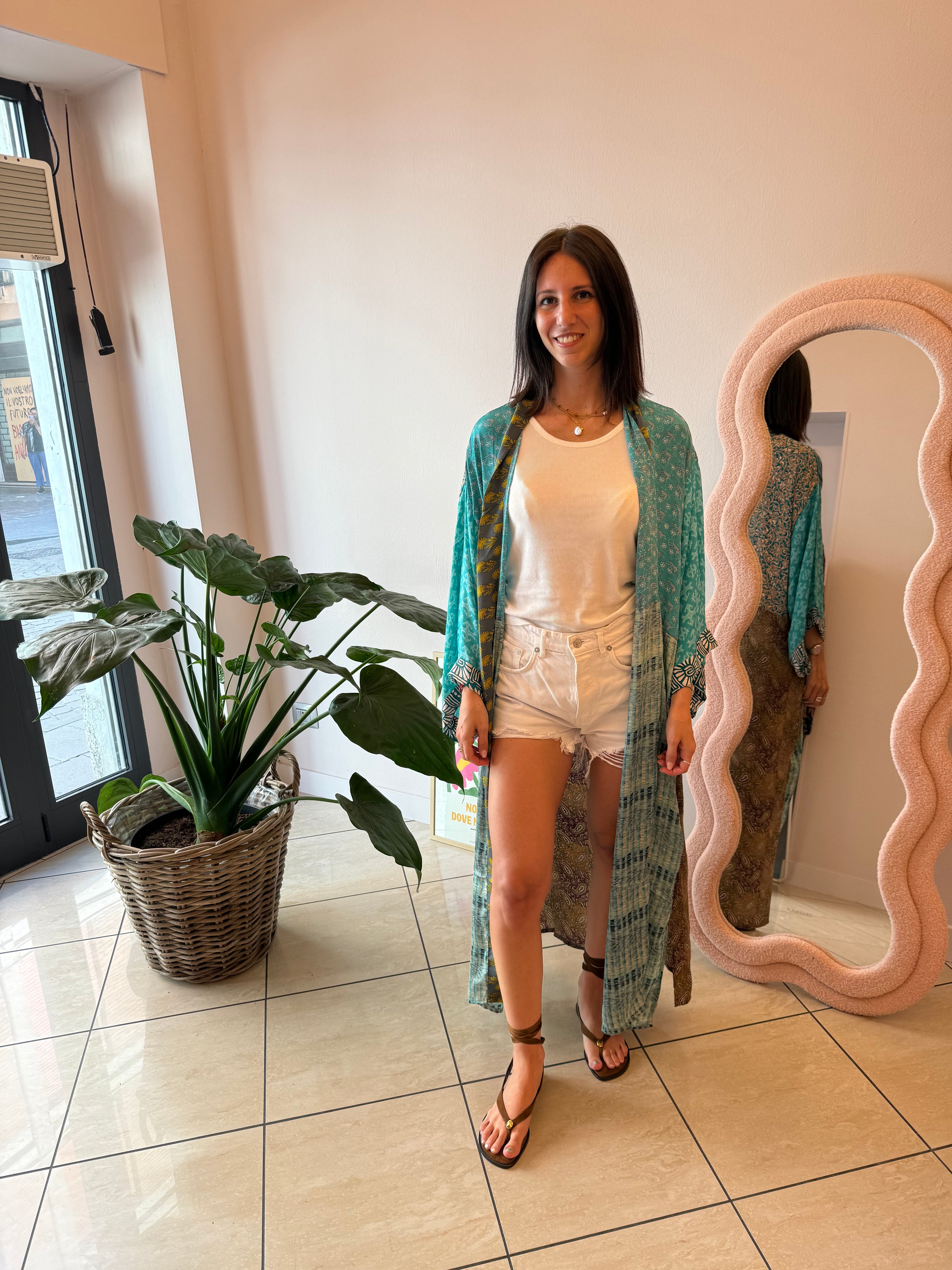 Bohemia maxi kimono seta