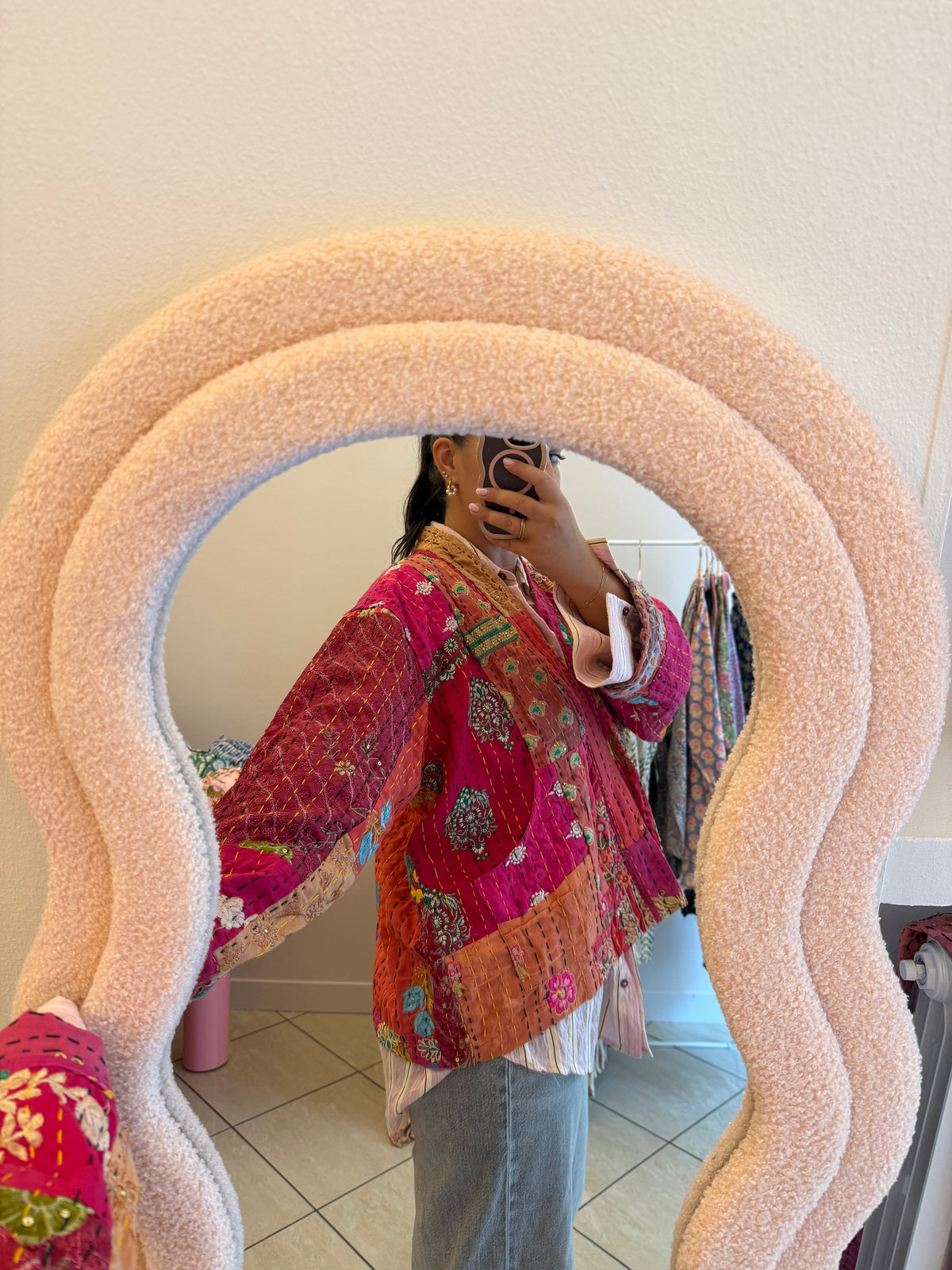 Bohemia Iris patchwork kimono