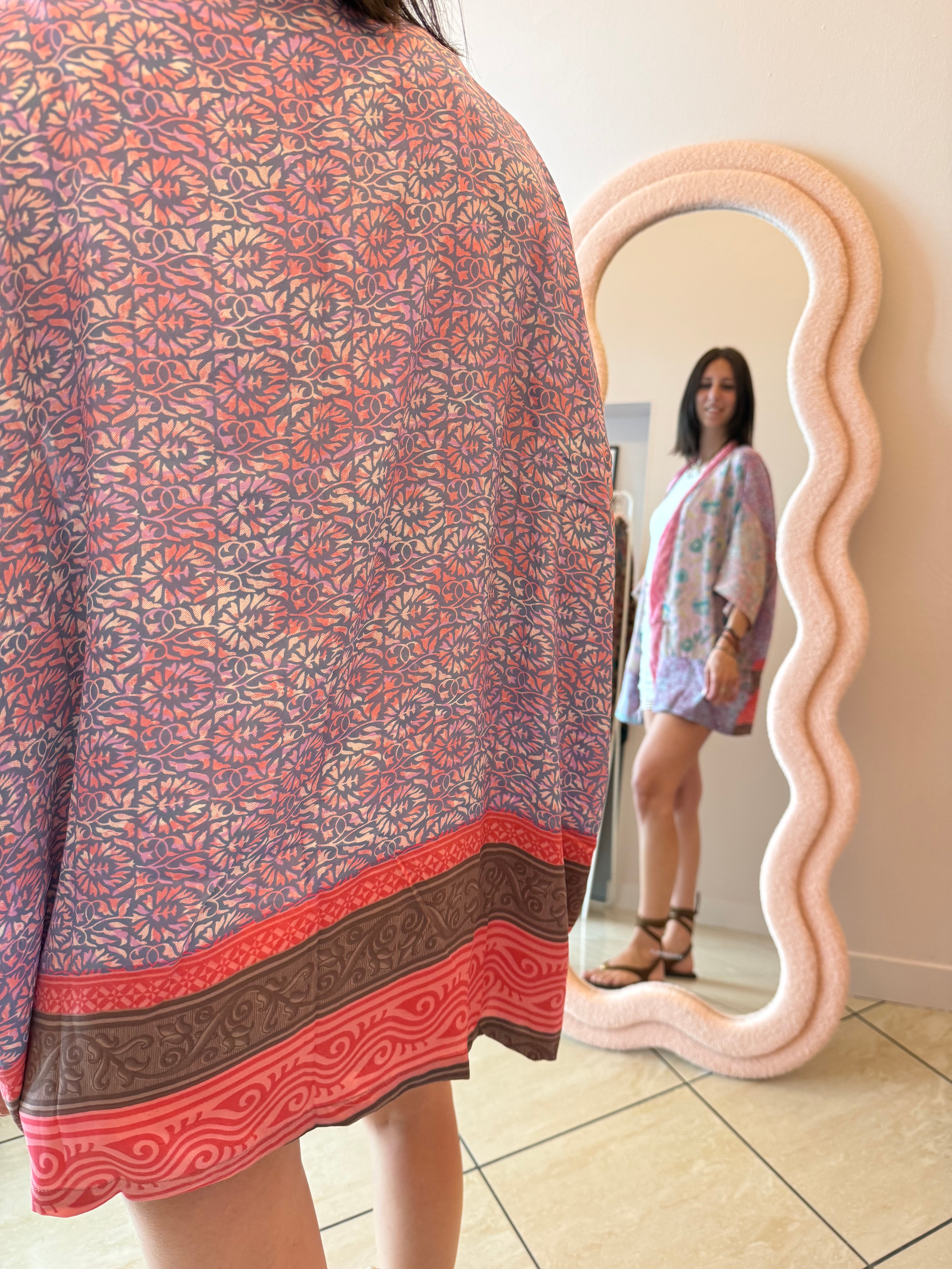 Bohemia kimono corto seta