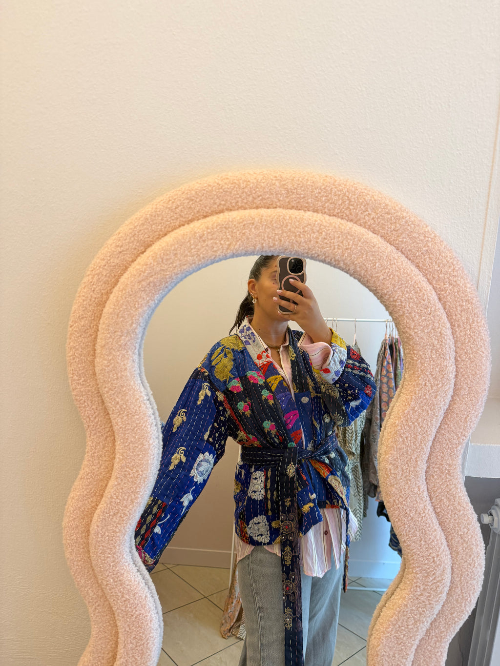 Bohemia Iris patchwork kimono 2