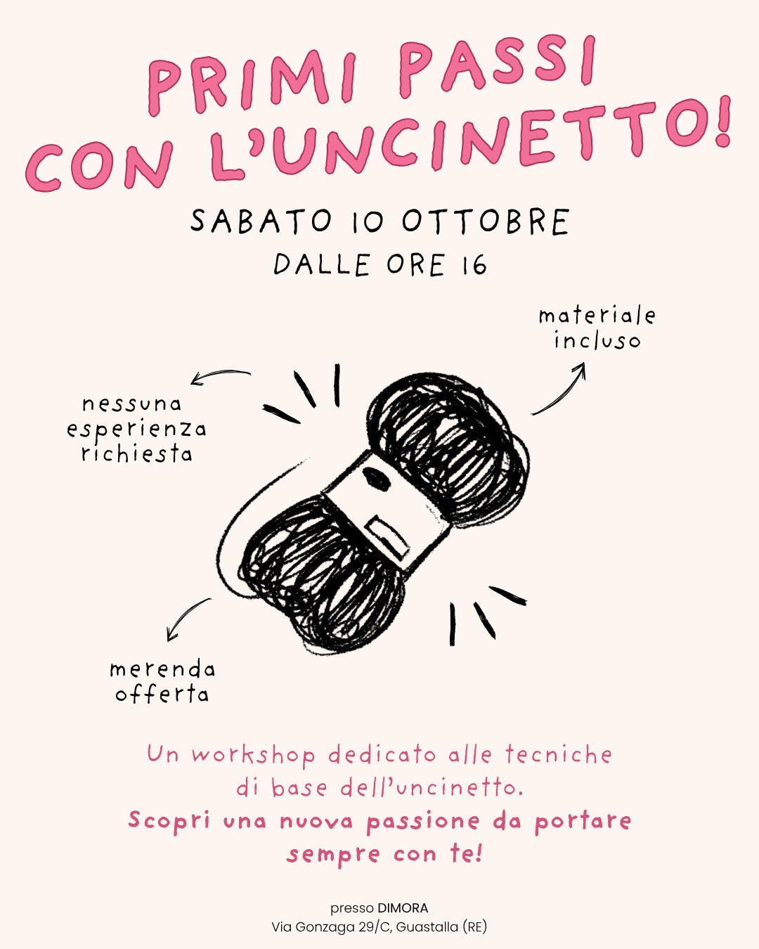 10.10 Primi passi con l’uncinetto in compagnia di Cristina 🧶