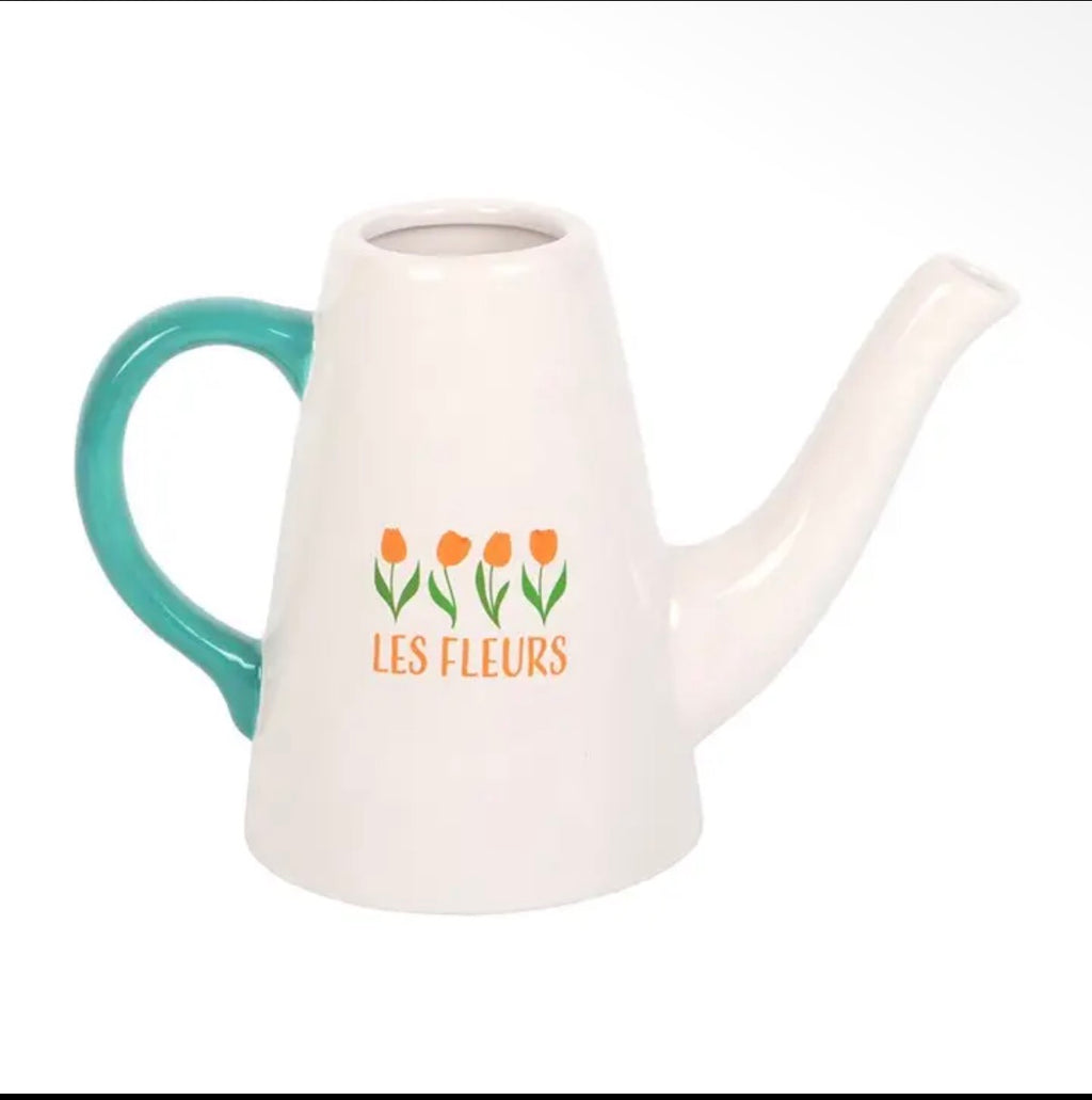 Annaffiatoio / Vaso in Ceramica tulips