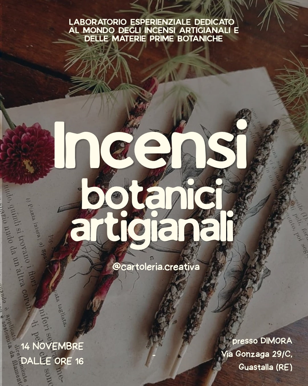 14.11 Incensi Botanici Artigianali con Cartoleria Creativa