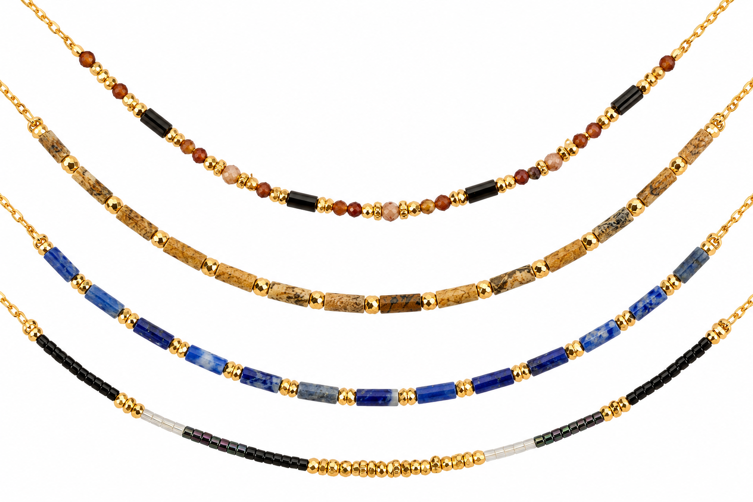 Bohemia collana corta colorata