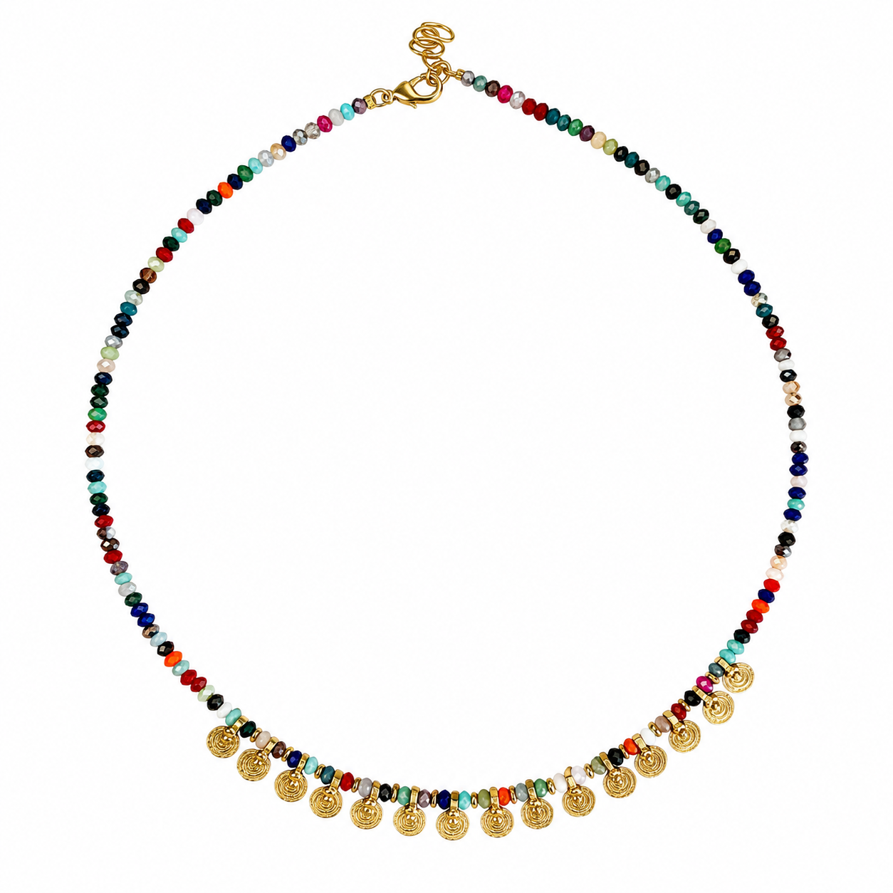 Bohemia collana monete multicolor