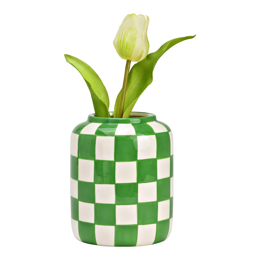 Vaso quadri verde