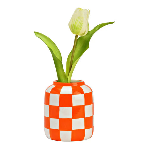 Vaso quadri arancione