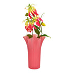 vaso vetro rosa alto
