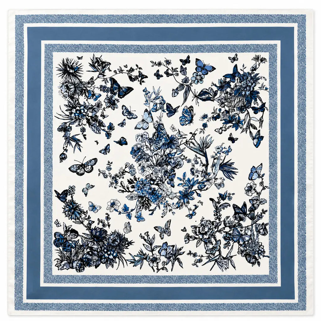 Foulard farfalle 70x70