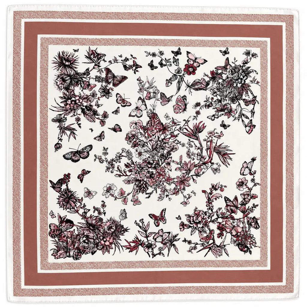 Foulard farfalle 70x70