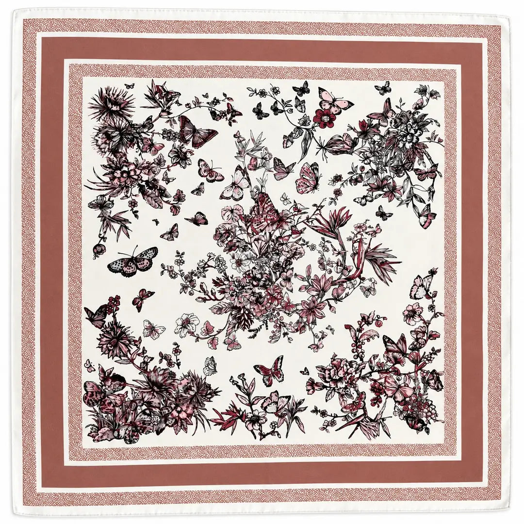 Foulard farfalle 70x70