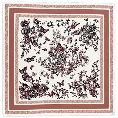 Foulard farfalle 70x70