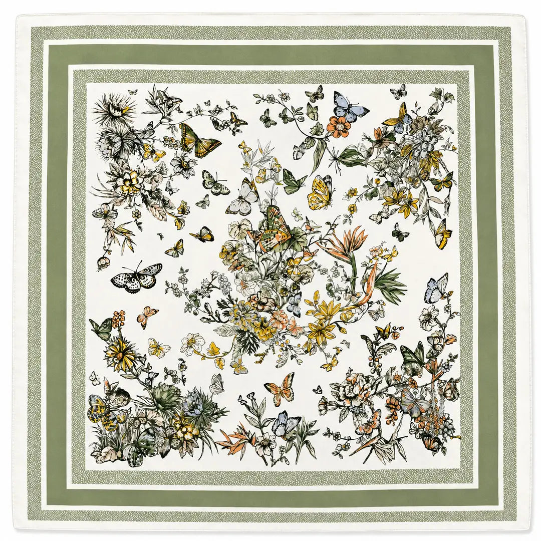 Foulard farfalle 70x70