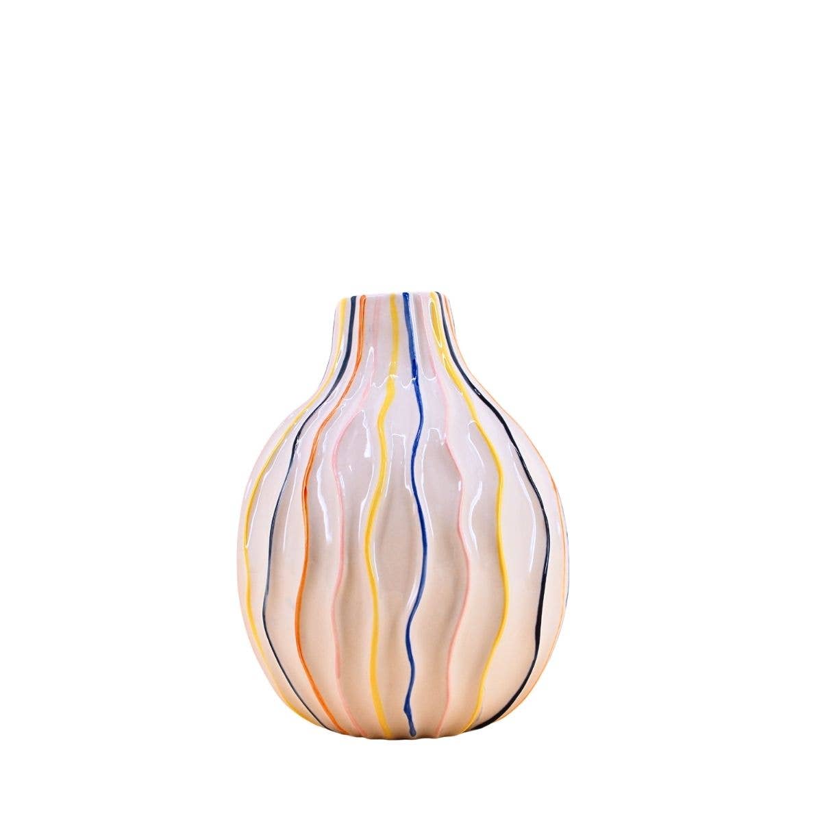 Vaso Hilio sfera righe colorate
