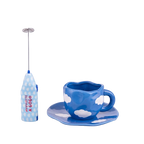 Set tazza+piattino+coffee creamer nuvole