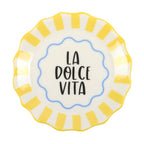 Piatto Portagioie La Dolce Vita a Righe Gialle