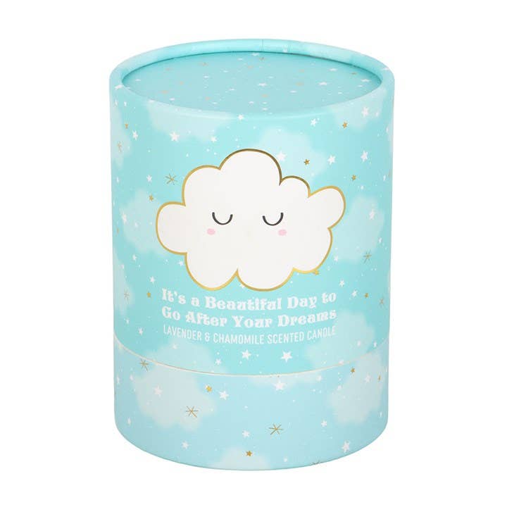 Candela Cloud Print alla lavanda e camomilla