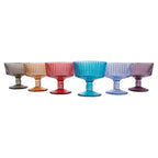 Set 6 coppe gelato 250 ml in vetro colorato, Imperial Color